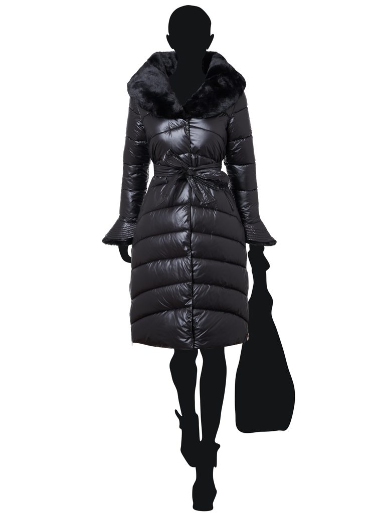 Geacă de iarnă de damă Due Linee - Neagră - Due Linee - Jachete de iarnă -  Îmbrăcăminte femei - Magazin online genti piele dama Made in ITALY