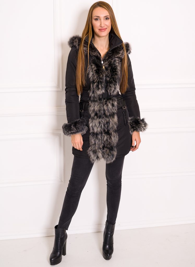 Glamadise - Italian fashion paradise - Women's winter jacket with real fox  fur Due Linee - Black - Due Linee - Winter jacket - Women's clothing -  Glamadise - italian fashion paradise