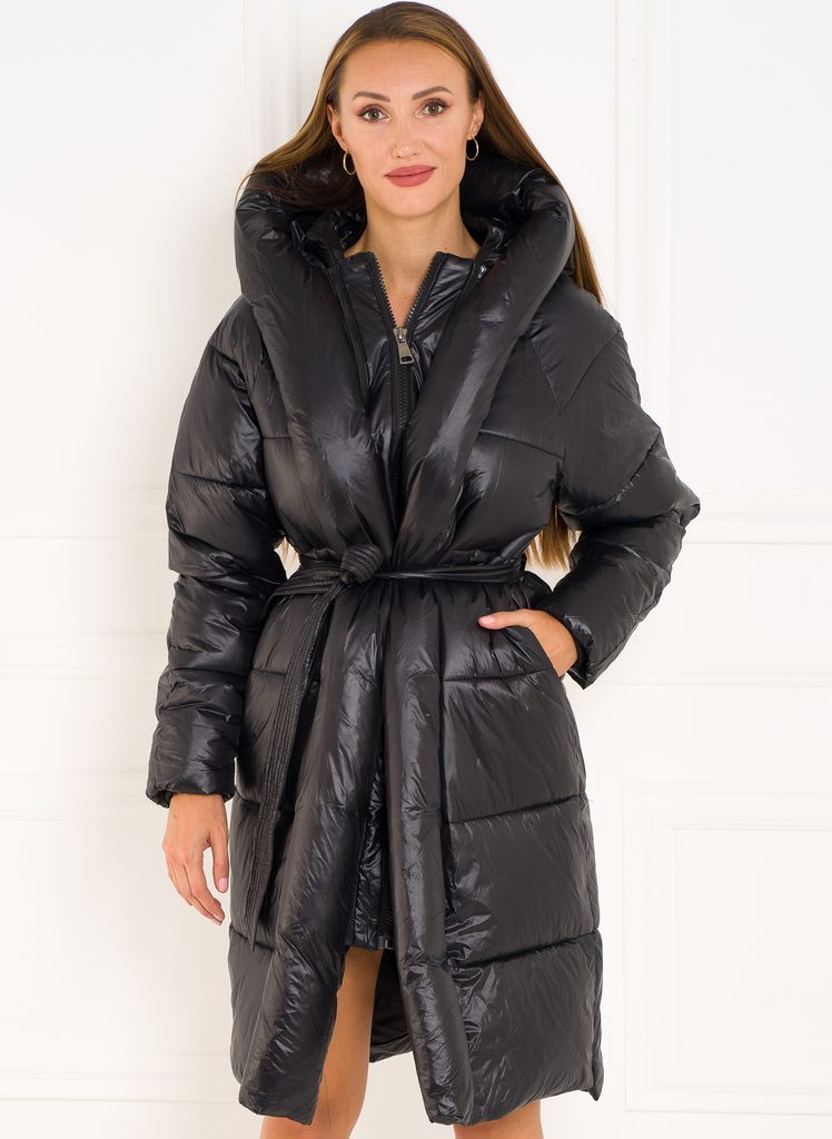 Dámská bunda s výrazným límcem - černá - Due Linee - Zimní bundy - Dámské  oblečení - GLAM, protože chci být odlišná!