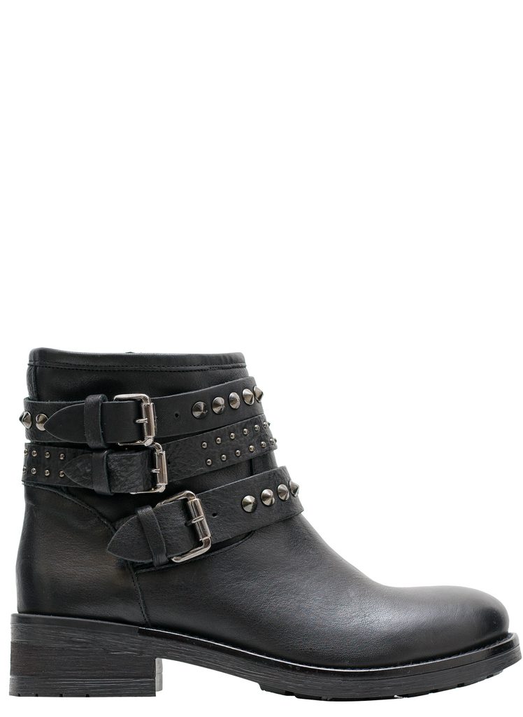 Dámské kožené kotníkové boty s přezkami - černá - Kotníkové - Dámská obuv -  GLAM, protože chci být odlišná!