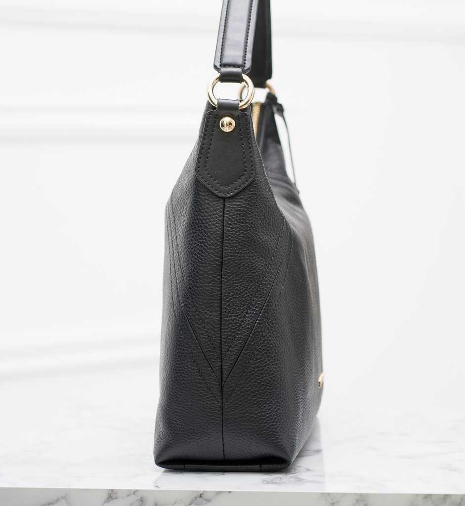 Michael Kors Black Pebble Leather Shoulder Bag Purse