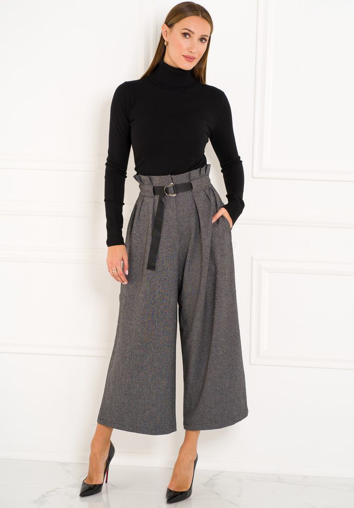 Dámské volné šedé kalhoty - Due Linee - Jeany a kalhoty - Dámské oblečení -  GLAM, protože chci být odlišná!