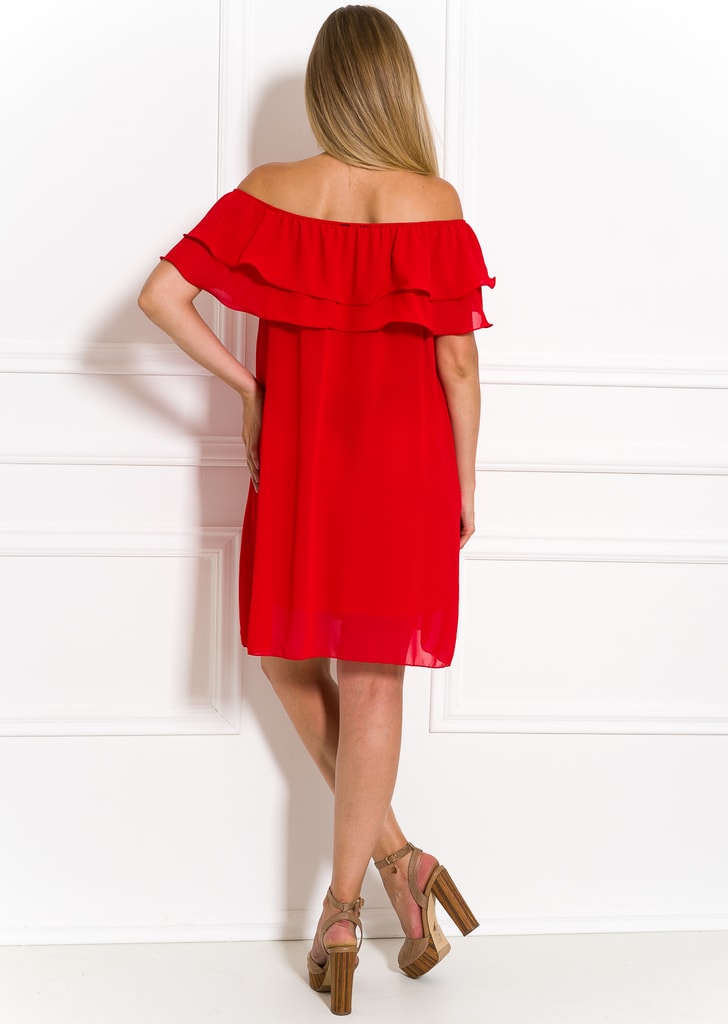 Glamadise.sk - Dámske letné šaty s volánom červené - Glamorous by Glam - Letní  šaty - Šaty, Dámske oblečenie - GLAM, protože chci být odlišná!