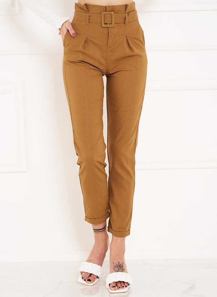 Buy Beige Trousers & Pants for Women by Ginger by lifestyle Online