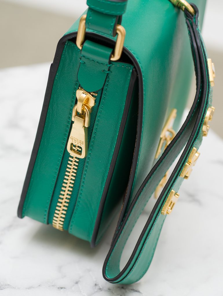Glamadise - Italian fashion paradise - Real leather crossbody bag Guess  Luxe - Green - Guess Luxe - Crossbody - Leather bags - Glamadise - italian  fashion paradise