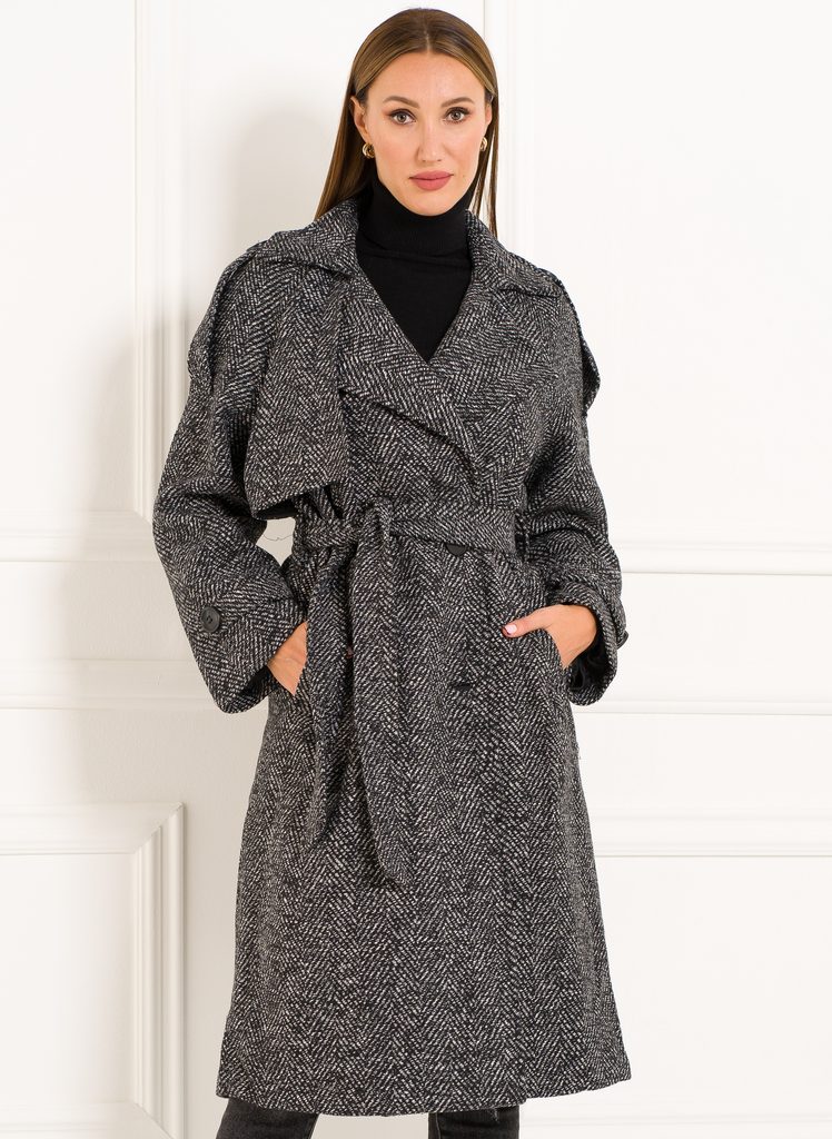Glamadise - Italian fashion paradise - Women's coat Due Linee - Grey - Due  Linee - Coats - Women's clothing - Glamadise - italian fashion paradise