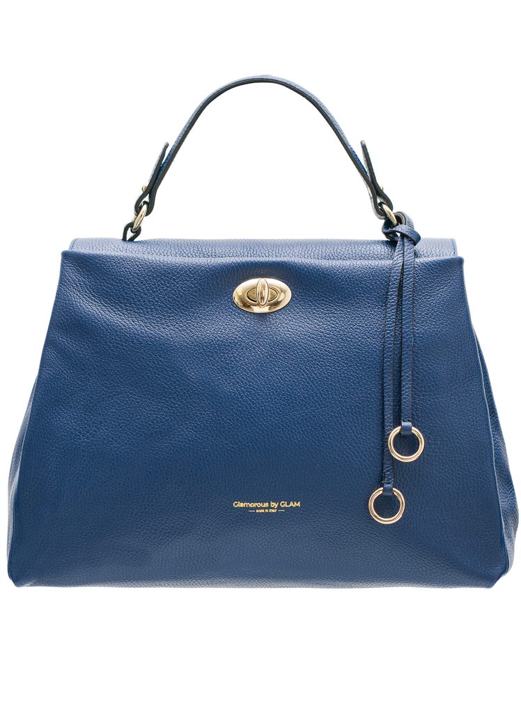 Glamadise - Italian fashion paradise - Real leather handbag Glamorous by  GLAM - Blue - Glamorous by GLAM - Handbags - Leather bags - Glamadise -  italian fashion paradise