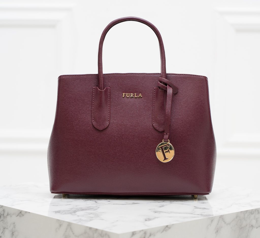 FURLA Italy Leather Handbag Drawstring Shoulder Bag Black - MAGDALENA  PILICHOWSKA