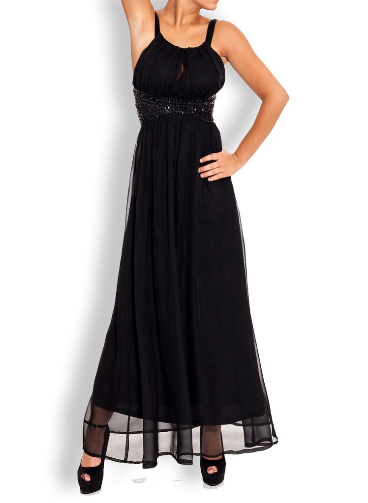 Společenské šaty dlouhé černé - EMA M Paris - Dlouhé společenské šaty - Šaty,  Dámské oblečení - GLAM, protože chci být odlišná!