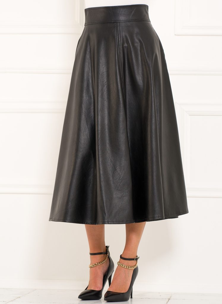 Dámská koženková sukně do pasu - černá - Due Linee - Sukně - Dámské  oblečení - GLAM, protože chci být odlišná!