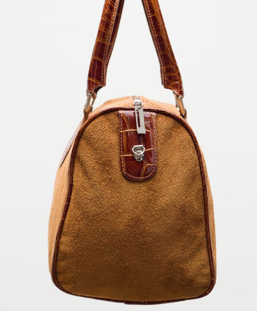 Dámská kožená kabelka semišová - hnědá - Glamorous by GLAM - Kožené kabelky  - - GLAM, protože chci být odlišná!