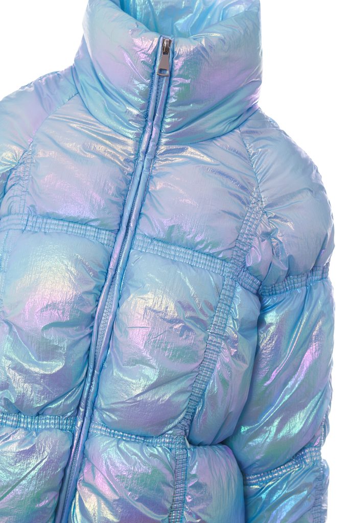 Purple/Blue Iridescent Puffer Jacket