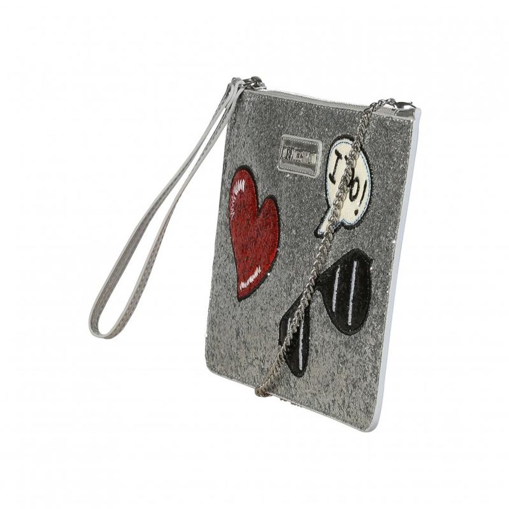 Moschino Pill Packet Wristlet - Silver Clutches, Handbags - MOS66821