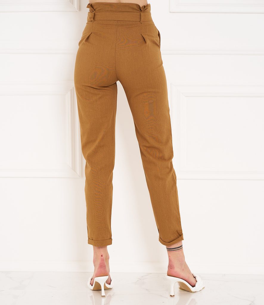 Women Pure Cotton Pant Relaxed Regular Fit Trousers Pants Casual Formal  Solid Trouser Comfort fit (Peach Color Size) - Ro-Sky Fashion - 3488161