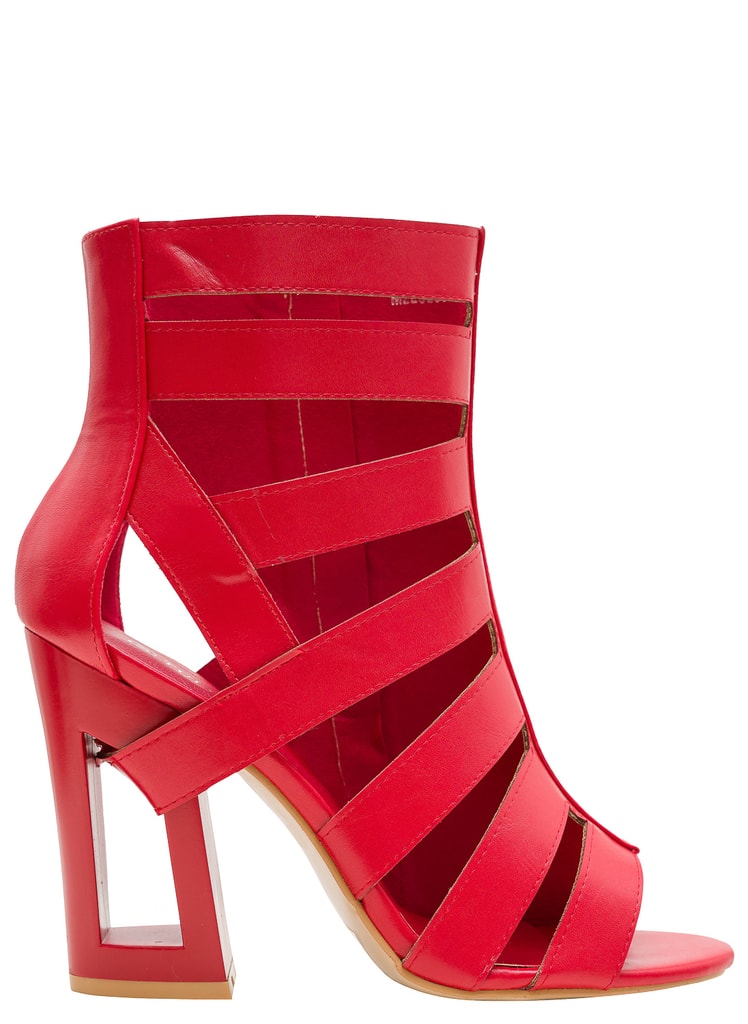 Glamadise.sk - Dámske remienkové sandále na podpätku červené -  GLAM&GLAMADISE - Kotníkové - Dámske topánky - GLAM, protože chci být  odlišná!