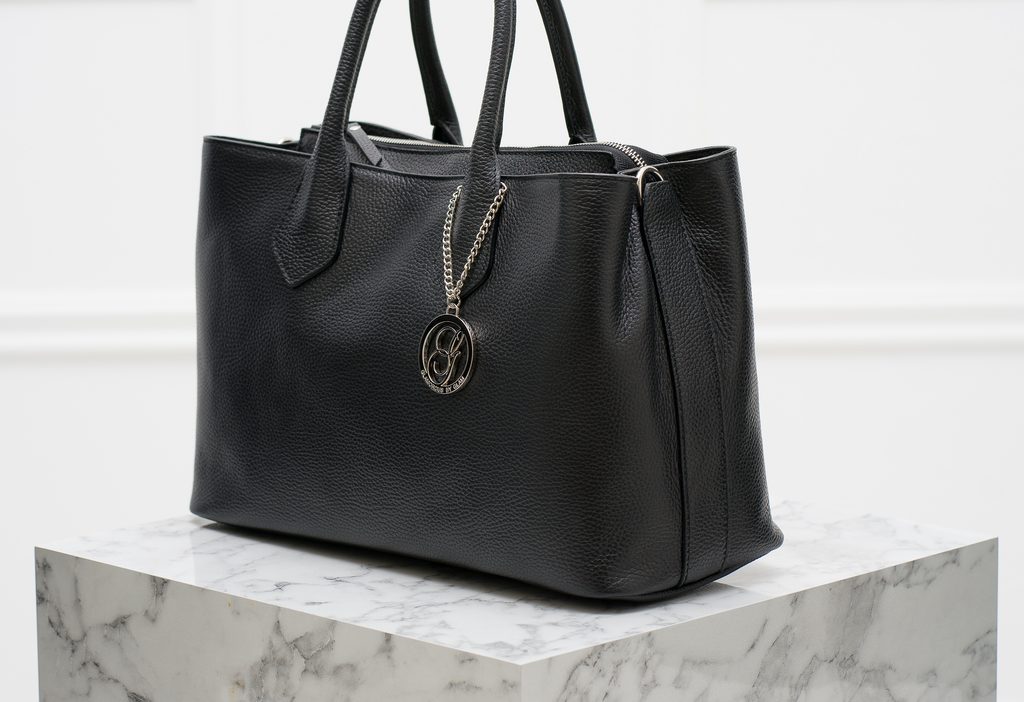 Dámská velká kabelka do ruky se stříbrným kováním - černá - Glamorous by  GLAM - Do ruky - Kožené kabelky - GLAM, protože chci být odlišná!
