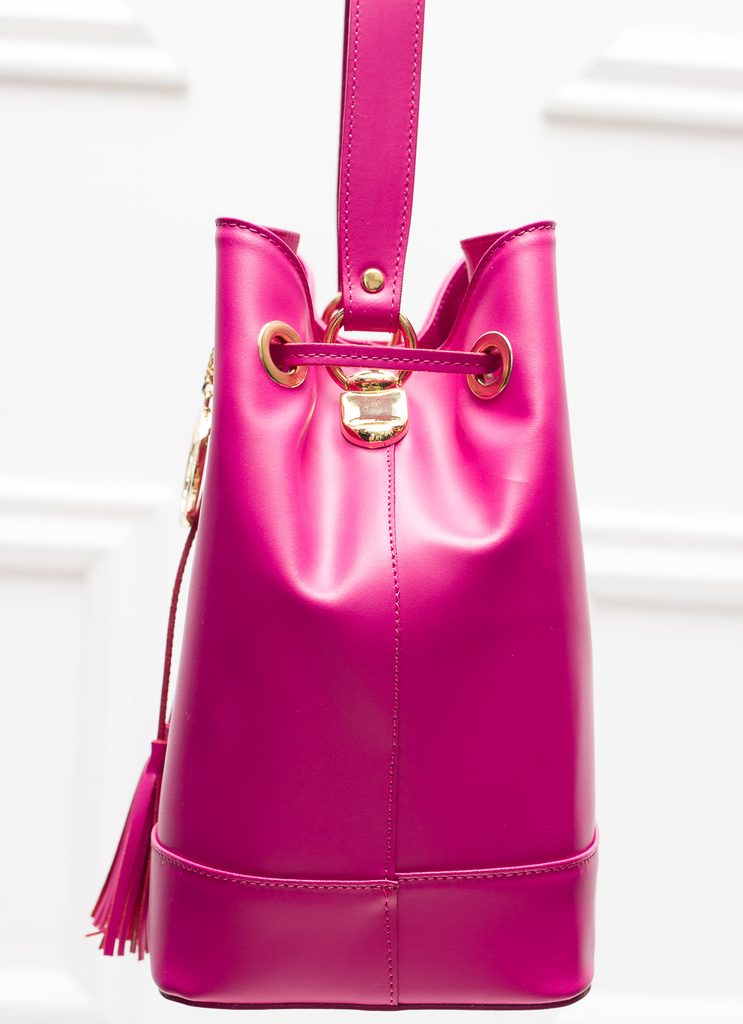 Glamadise.sk - Dámska kožená kabelka vak - ružová - Glamorous by GLAM -  Kožené kabelky - - GLAM, protože chci být odlišná!