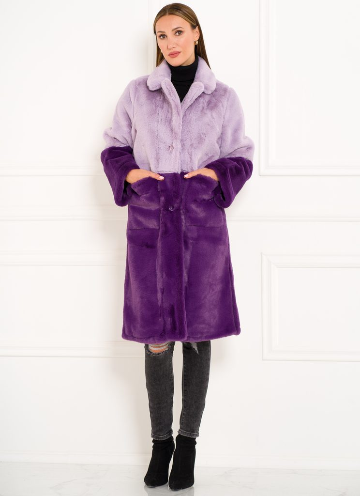 Dámský oboustranný kabát fialovo - lila - Due Linee - Kabáty - Dámské  oblečení - GLAM, protože chci být odlišná!