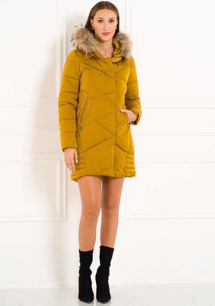 Glamadise - Italian fashion paradise - Winter jacket with real fox fur Due  Linee - Yellow - Due Linee - Winter jacket - Women's clothing - Glamadise -  italian fashion paradise