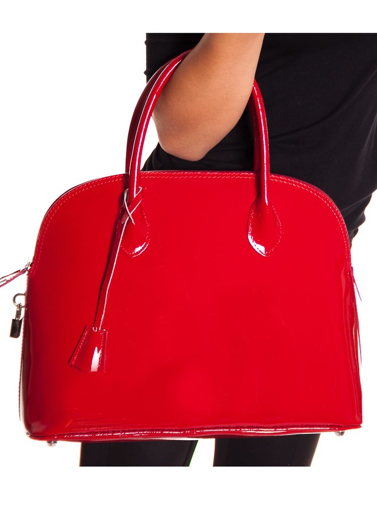 Glamadise.sk - Dámske lakované červená kabelka - Glamorous by GLAM - Kožené  kabelky - - GLAM, protože chci být odlišná!