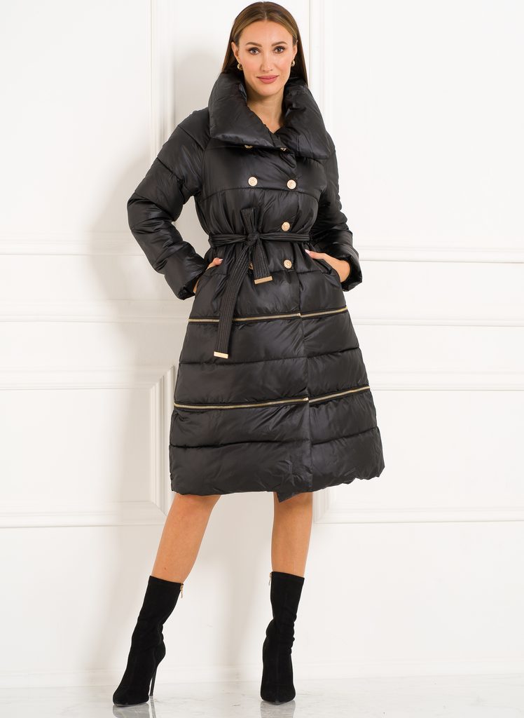 Zimní bunda s ozdobými knoflíky a zipy černá - Due Linee - Poslední kusy -  Zimní bundy, Dámské oblečení - GLAM, protože chci být odlišná!