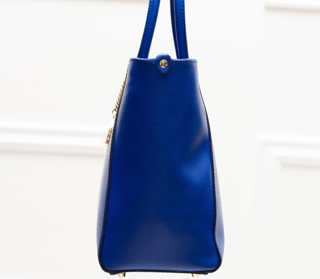 Glamadise.sk - Kožená kabelka zo safiánové kože jednoduchá - kráľovská modrá  - Glamorous by GLAM - Do ruky - Kožené kabelky - GLAM, protože chci být  odlišná!