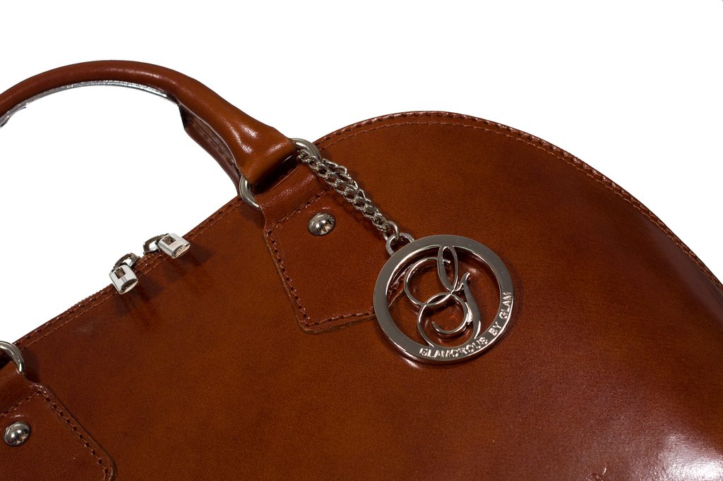 Glamadise.sk - GbyG kožená kabelka hnedá kufríková tvar - Glamorous by GLAM  - Kožené kabelky - - GLAM, protože chci být odlišná!