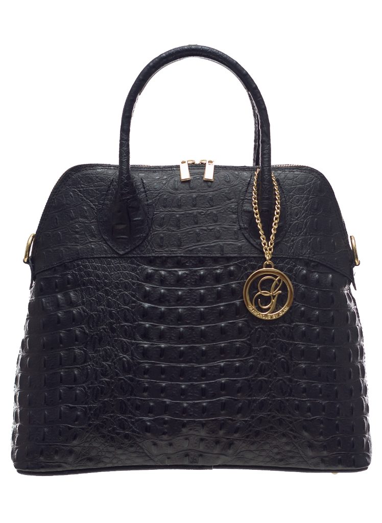 Dámská kožená kabelka černá krokodýlí vzor - Glamorous by GLAM - Kožené  kabelky - - GLAM, protože chci být odlišná!