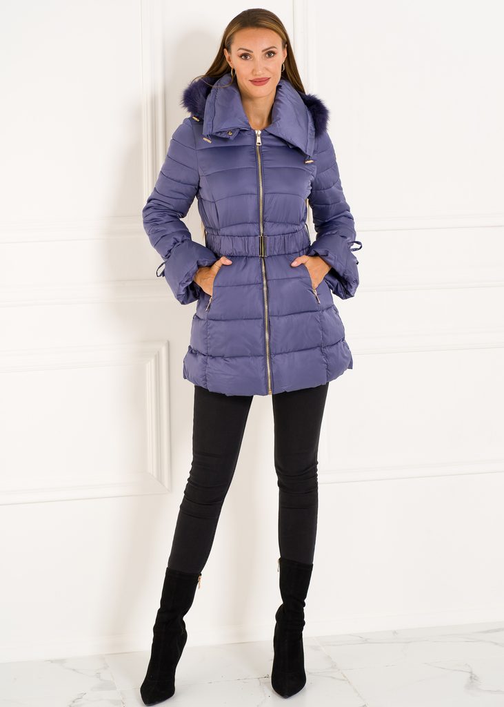 Glamadise.hu Fashion paradise - Női téli kabát Due Linee - Lila - Due Linee  - Téli kabátok - Női ruházat - Divat olasz design
