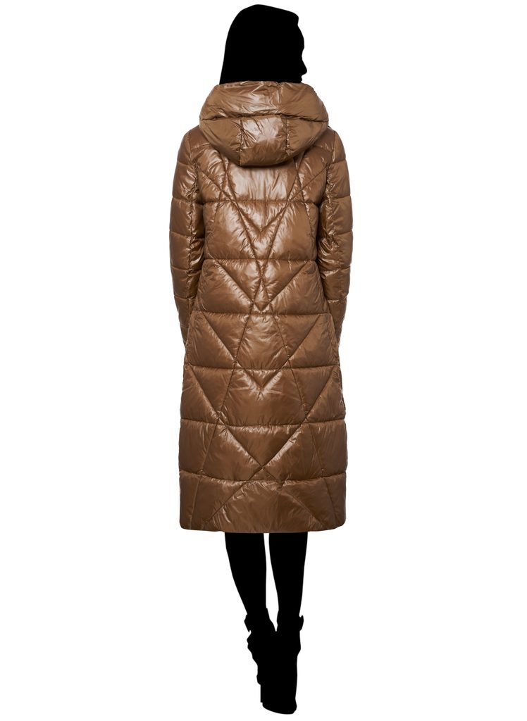 Glamadise.hu Fashion paradise - Női téli kabát Due Linee - Barna - Due Linee  - Téli kabátok - Női ruházat - Divat olasz design