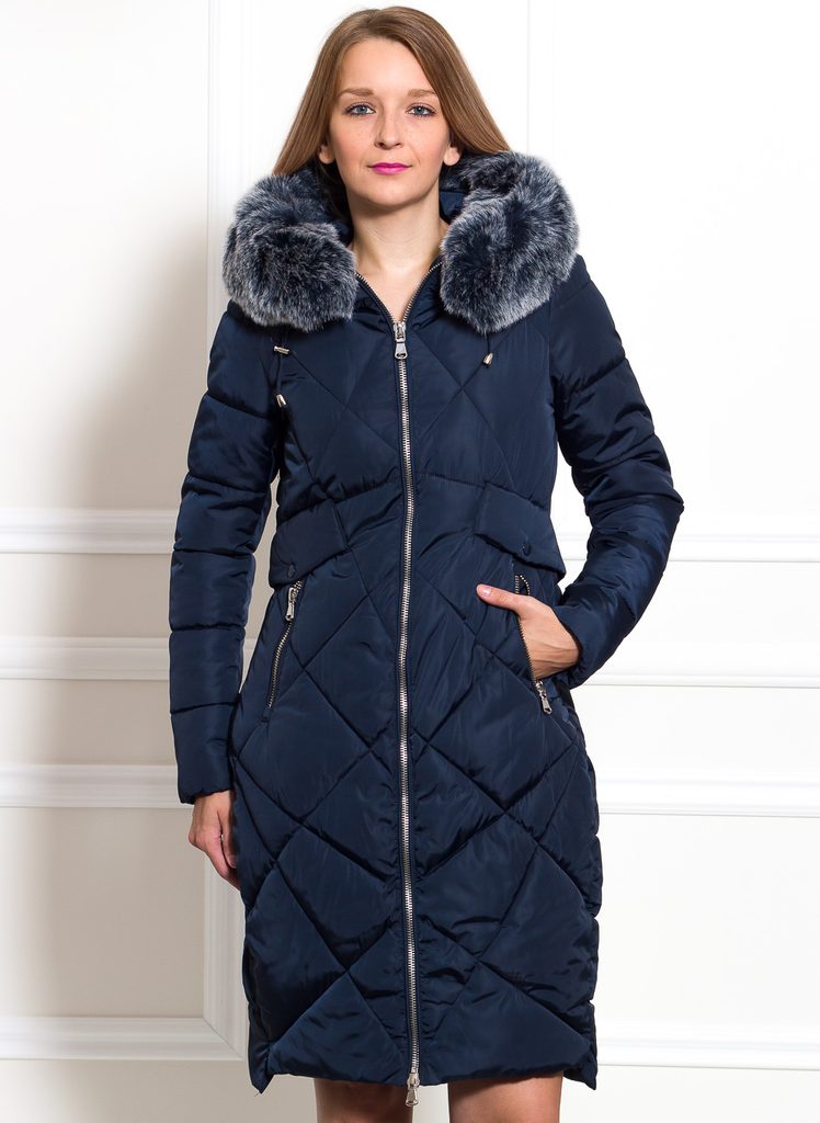 Dámská dlouhá zimní bunda elegantní - tmavě modrá - Due Linee - Poslední  kusy - Zimní bundy, Dámské oblečení - GLAM, protože chci být odlišná!