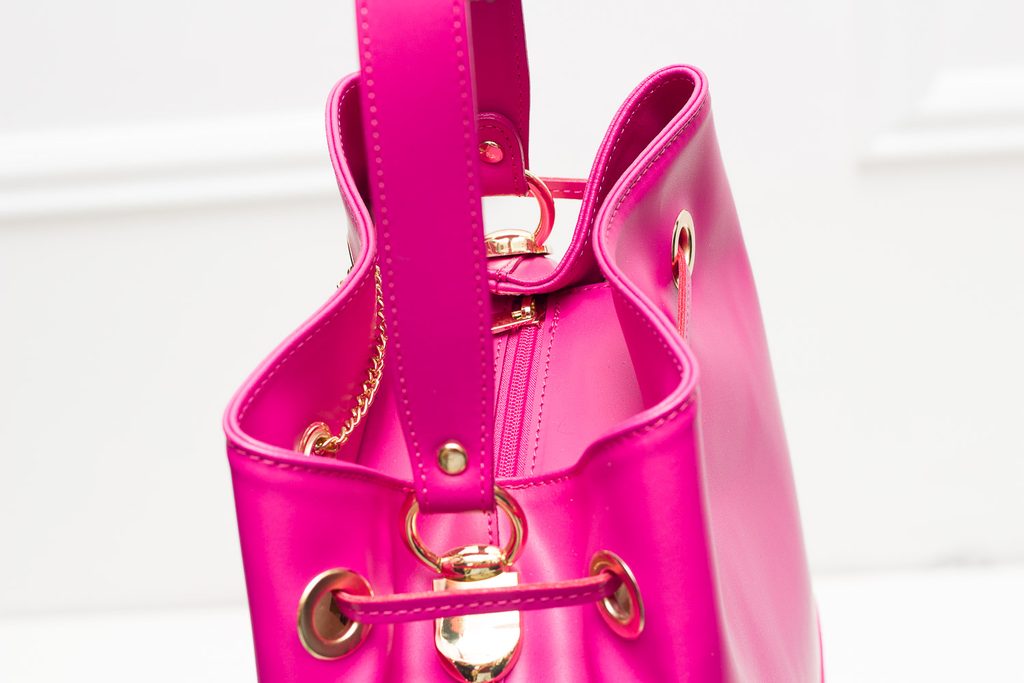 Dámská kožená kabelka vak - růžová - Glamorous by GLAM - Kožené kabelky - -  GLAM, protože chci být odlišná!