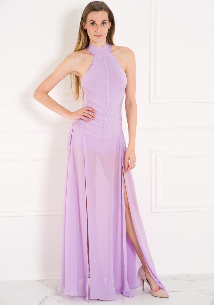 purple guess dress