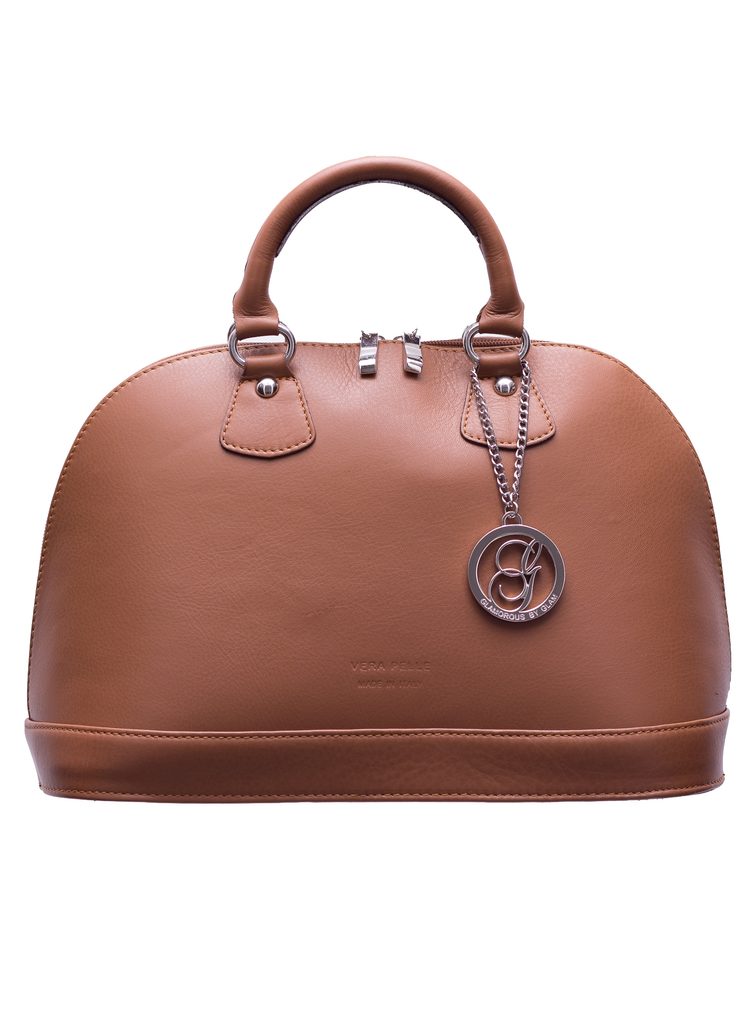 Dámská kožená kabelka kufříkový tvar béžovo hnědá - Glamorous by GLAM - Kožené  kabelky - - GLAM, protože chci být odlišná!
