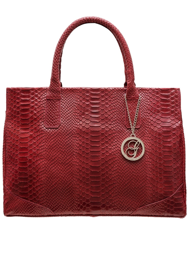 Dámská kožená kabelka velká hadí vzor - vínová - Glamorous by GLAM - Do  ruky - Kožené kabelky - GLAM, protože chci být odlišná!