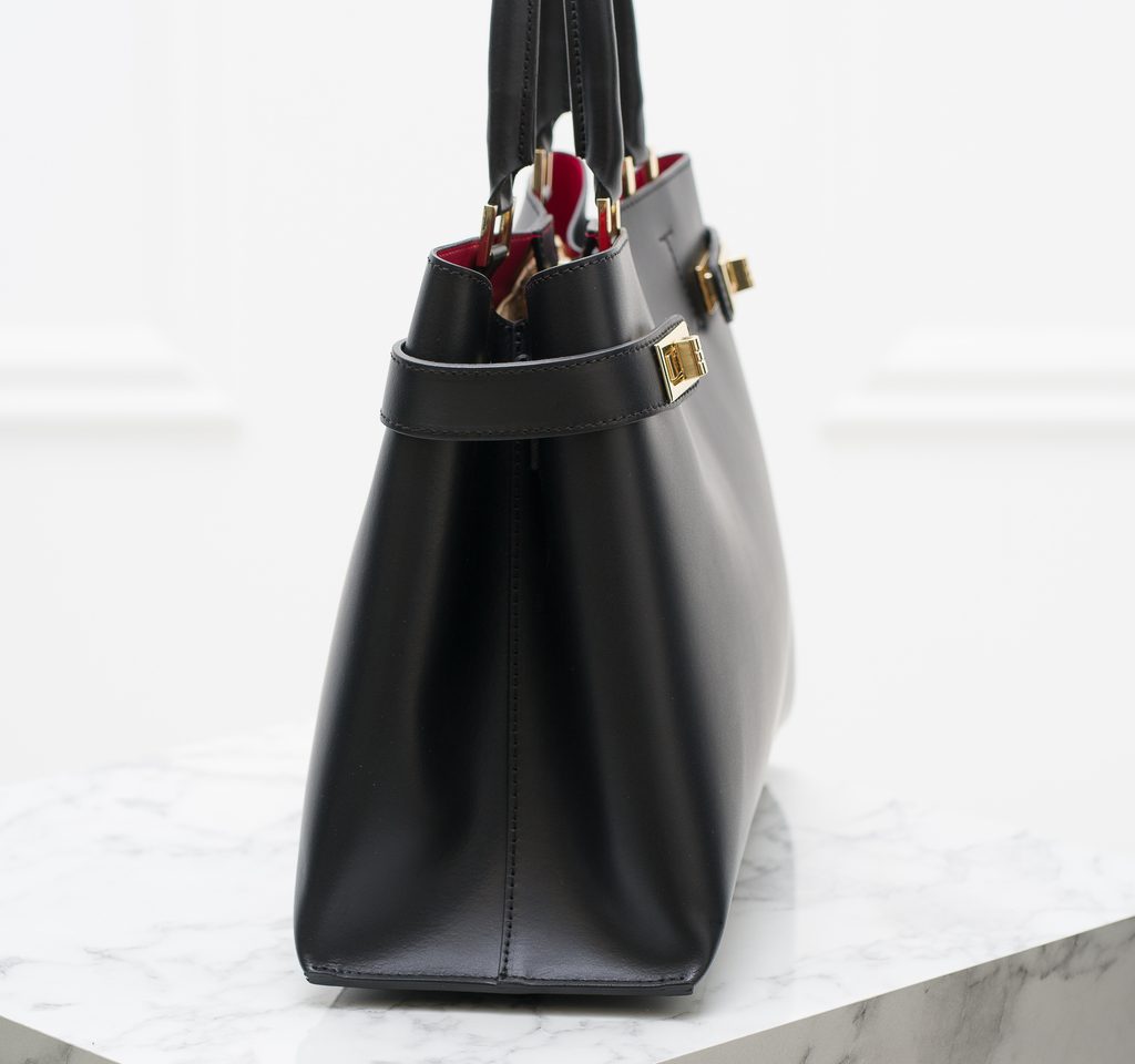 Dámská exkluzivní kabelka se zlatými detaily - černá - Glamorous by GLAM -  Do ruky - Kožené kabelky - GLAM, protože chci být odlišná!