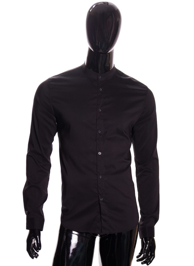 Pánská košile bez límečku černá - Pánské oblečení - Doplňky - GLAM, protože  chci být odlišná!