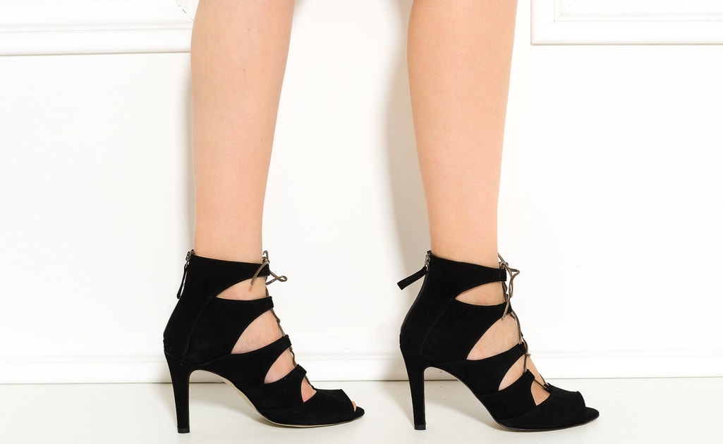 Dámské kožené sandály černé - Versace 1969 - Sandály - Dámská obuv - GLAM,  protože chci být odlišná!