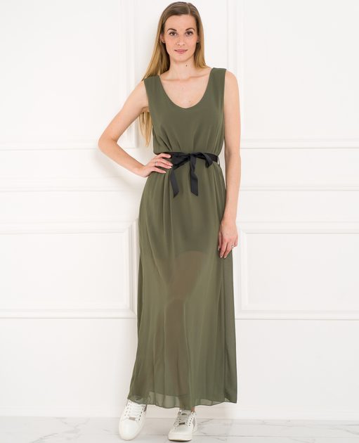 Glamadise.sk - Dlhé šaty olivové šifónové - Glamorous by Glam - Letní šaty  - Šaty, Dámske oblečenie - GLAM, protože chci být odlišná!