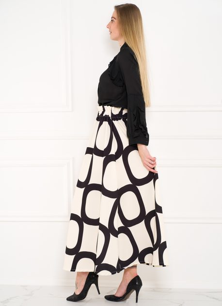 Dámská dlouhá sukně se vzorem černo - bílá - Glamorous by Glam - Sukně -  Dámské oblečení - GLAM, protože chci být odlišná!