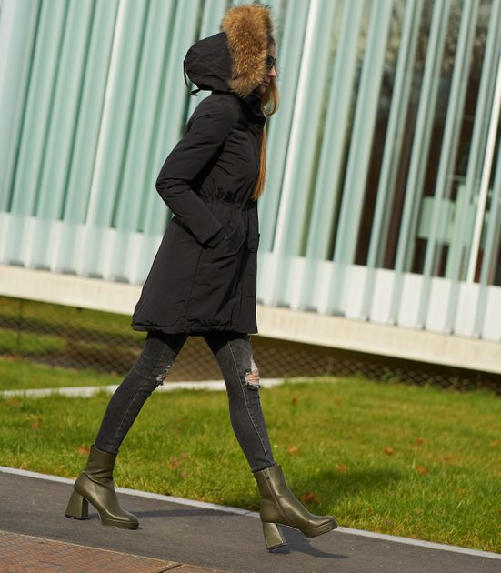 Giacca invernale donna con vera volpe Due Linee - Nero - Due Linee - Giacche  e cappotti - Abbigliamento da donna - Abbigliamento e borse donna online