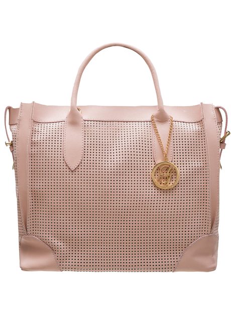 Kožená kabelka velká perforovaná - světle růžová - Glamorous by GLAM - Do  ruky - Kožené kabelky - GLAM, protože chci být odlišná!