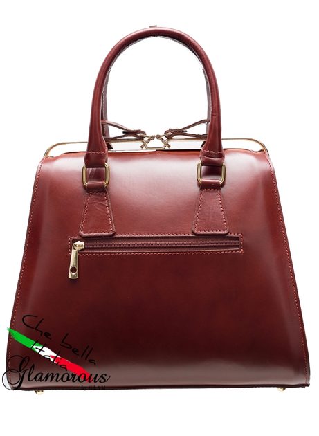 Dámská kožená kabelka kufřík - hnědá - Glamorous by GLAM - Kožené kabelky -  - GLAM, protože chci být odlišná!