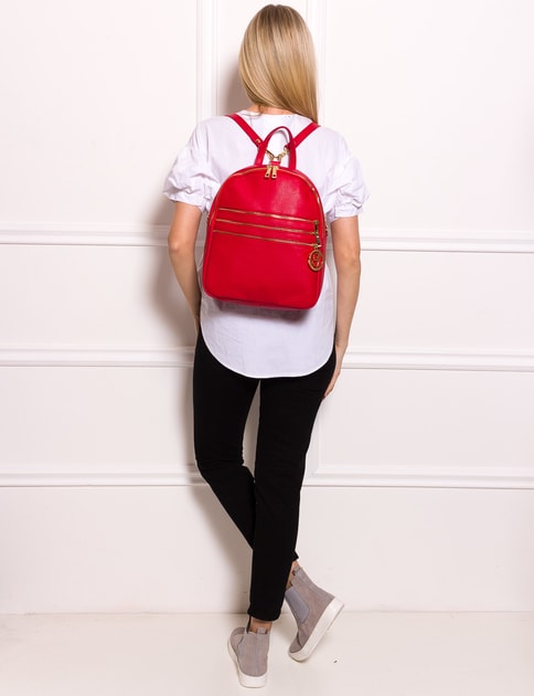 Glamadise - Italian fashion paradise - Women's real leather backpack  Glamorous by GLAM - Red - Glamorous by GLAM - Leather bags - - Glamadise -  italian fashion paradise
