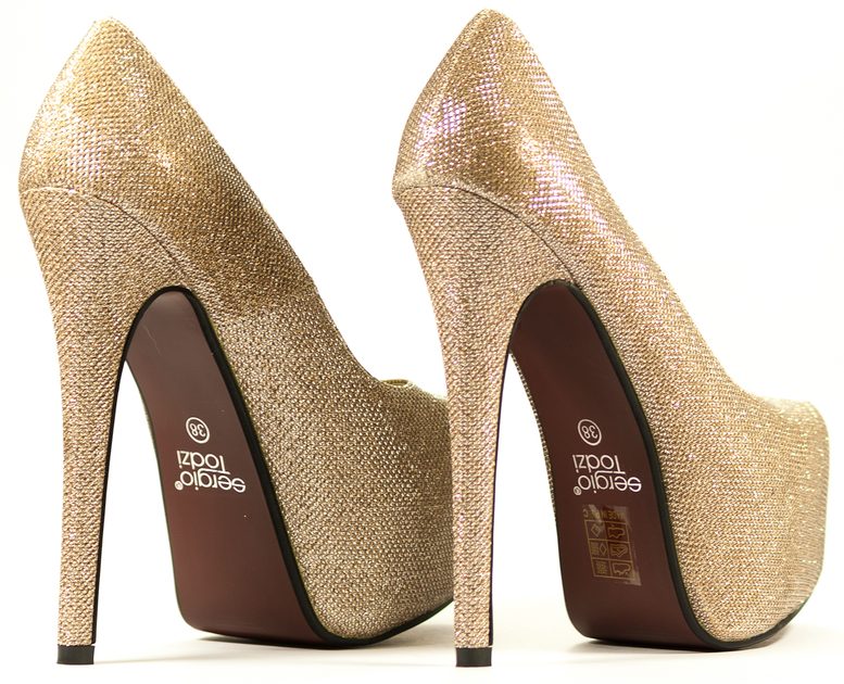 Dámské módní zlaté lodičky na platformě - GLAM&GLAMADISE - Dámská obuv - -  GLAM, protože chci být odlišná!