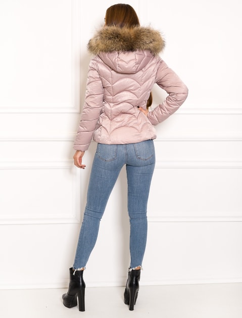Glamadise.sk - Exkluzívna krátka zimná bunda s pravou kožušinou  ružovo-béžová - Due Linee - Poslední kusy - Zimné bundy, Dámske oblečenie -  GLAM, protože chci být odlišná!