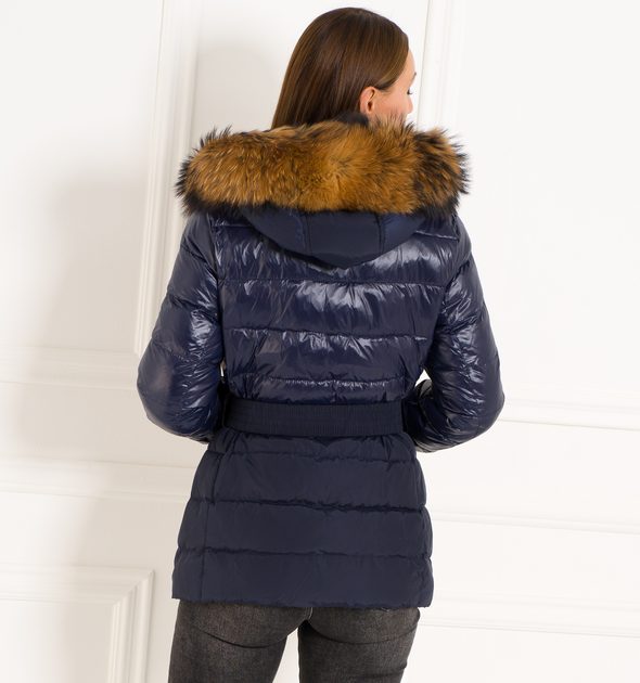 Glamadise - Italian fashion paradise - Winter jacket with real fox fur Due  Linee - Dark blue - Due Linee - Winter jacket - Women's clothing -  Glamadise - italian fashion paradise
