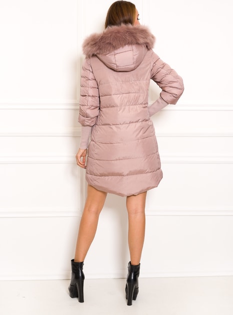 Dámska zimná bunda s nápletovými rukávmi svetlo ružová - Due Linee - Zimné  bundy - Dámske oblečenie - GLAM, protože chci být odlišná! - Glamadise.sk