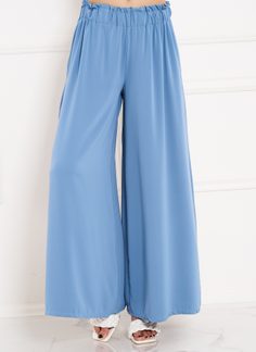 Dámské volné kalhoty - světle modrá