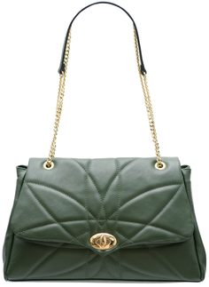 Real leather shoulder bag Glamorous by GLAM - Green